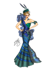 Ilustración moda Zendaya Met Gala 2024